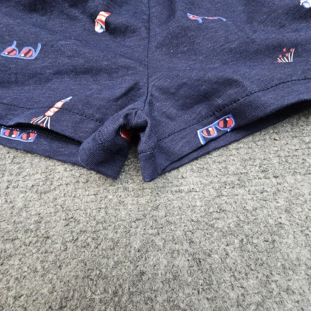 Carter's Romper Toddler 4T Summer Icons Navy Blue Smocked Cotton‎ Jumpsuit